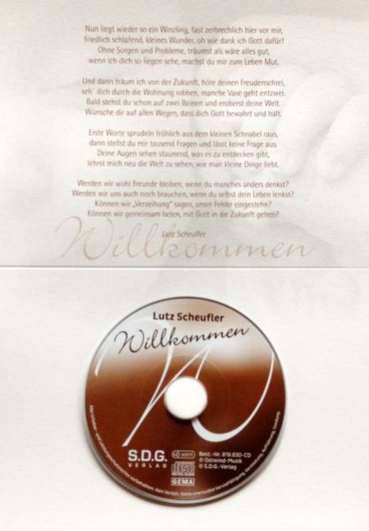 Willkommen - Klappkarte mit Mini-Musik-CD